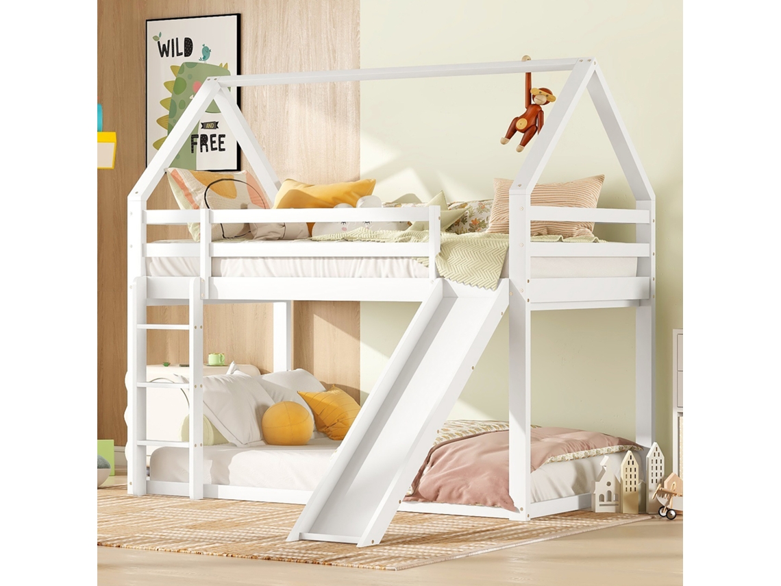 Beliche 90x200 Branco Com Escorregador E Escada