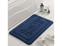 Tapete de Banheiro/entrada Decorativo em Flanela Antiderrapante e Absorvente de 1,2 Cm . MDUG (azul Escuro)