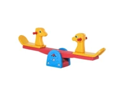 Baloiço Infantil em Forma de Girafa com Encosto Guidão Texturizado Carga 20kg por Assento para Interior e Exterior 150x32x60cm Multicor
