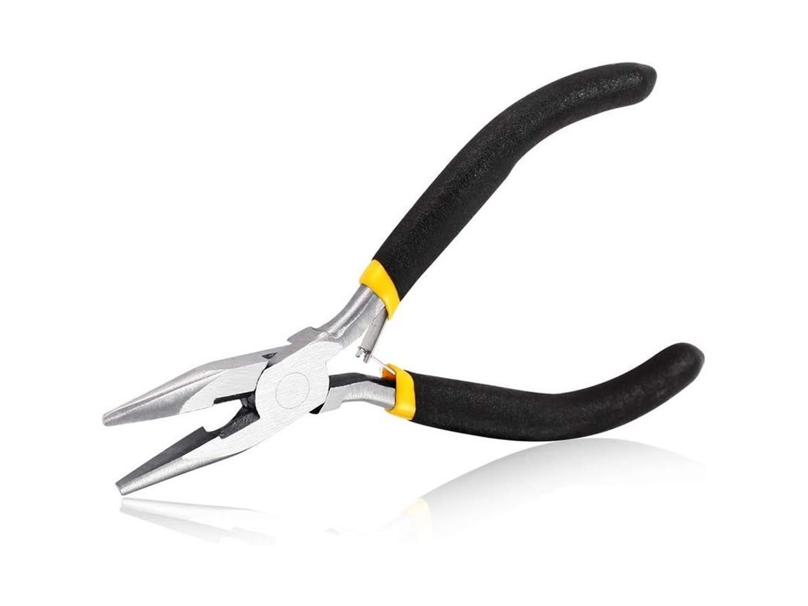 Alicate de bico longo de 5 polegadas, mini cortador de arame, ferramenta para joias e reparos.
