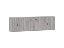 Sideboard, Sideboards Vidaxl Cinzeto Madeira Processada (n/a)