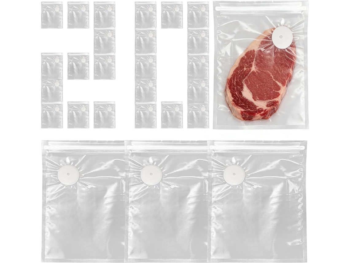 Sacos Para Selagem A Vácuo Alimentos | Conjunto Reutilizável De Herméticos Armazenamento, Resistentes A Odores | Para