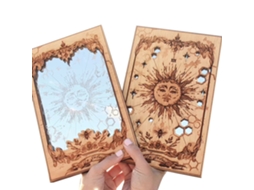 Espelho de Tarot em Madeira S/MARCA