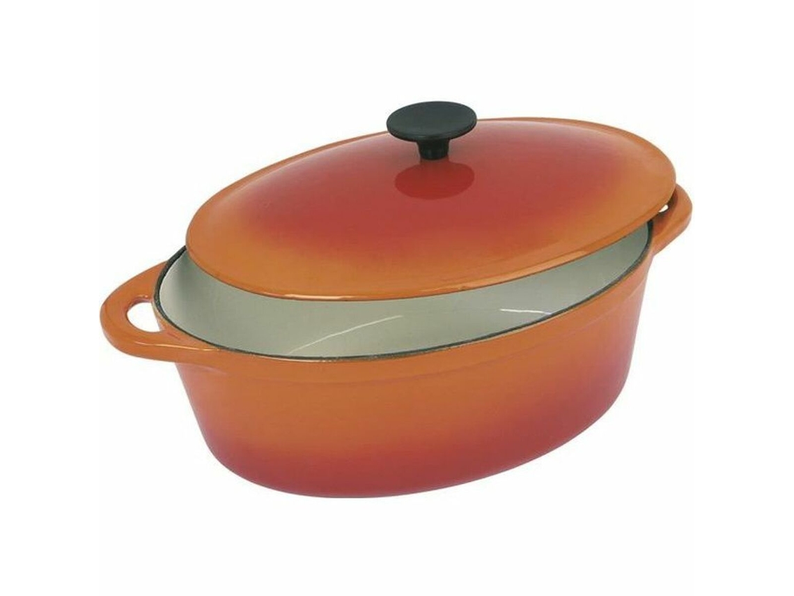 Tacho Crealys Laranja 9 L Ø 37 Cm Aço Esmaltado