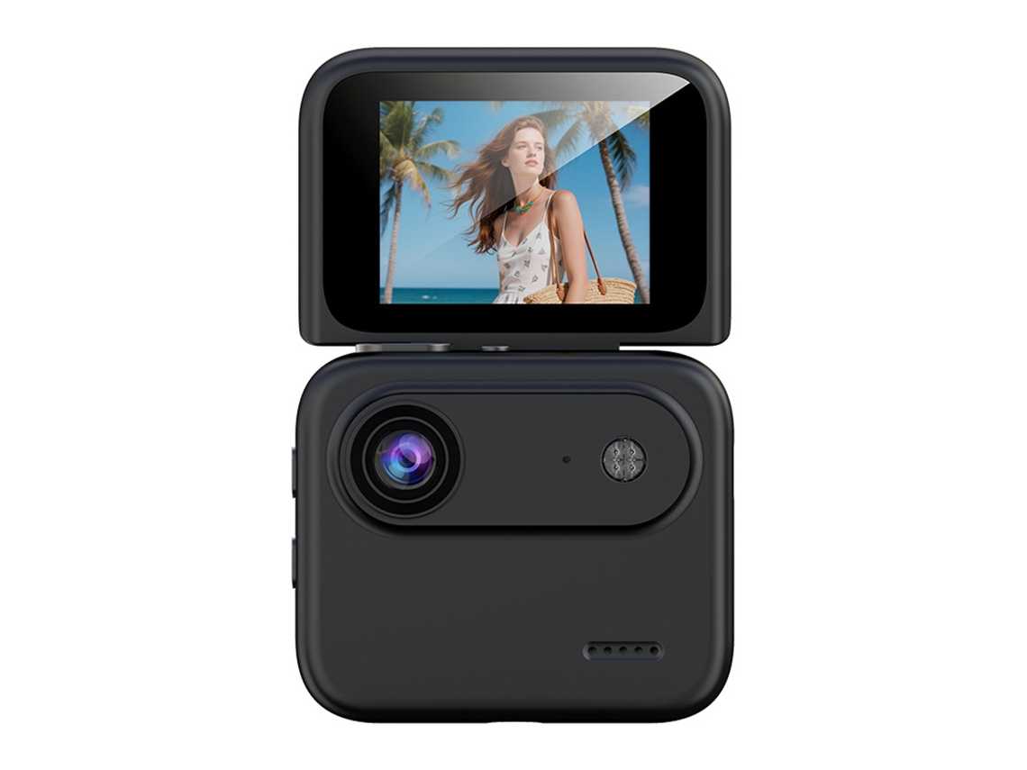 Câmara Ação 4k Ultra Hd Wifi Ecrã Rotativo Kit Vlog Exterior com Cartão 32gb Adaptador Leitor STELASPLEN