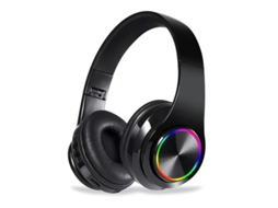 Fones De Ouvido Sem Fio Bluetooth Luminous B39 Com Resfriamento Integrado, Cor Preta Pura. Brilvibera