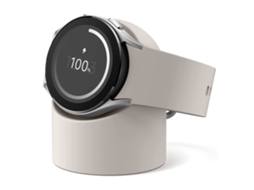 Suporte Carregamento Hexinyigjly Para Galaxy Watch 8/7/6/5,silicone, Gestão Cabos, Carregador Não Incluído Bege