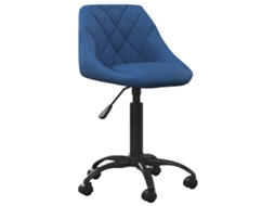 Vidaxl Cadeira De Escritório Veludo Azul