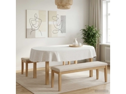 Vidaxl Toalha De Mesa Oval Branco 130 X 220 Cm