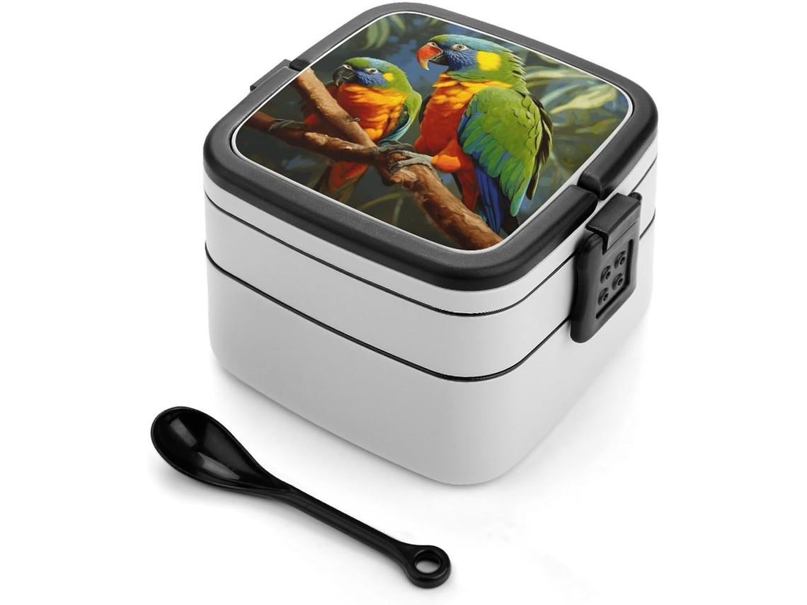 Marmita Bento De Dupla Camada Com Design Minimalista Moderno, Empilhável, À Prova De Vazamentos, Retangular, Ideal Para