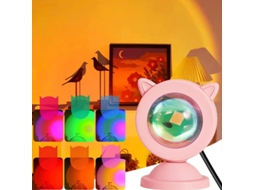 Luz Sunset Nova Line 10w com Projeção, USB e 6 Cores | S/MARCA