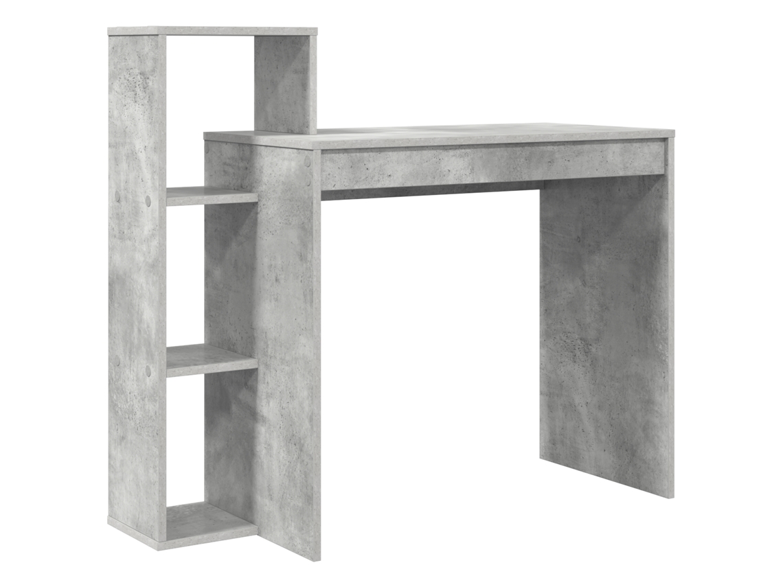 Conjunto 1 Secretária De Computador Vidaxl Cinzento Derivados De Madeira (100 X 40 X 90 Cm)