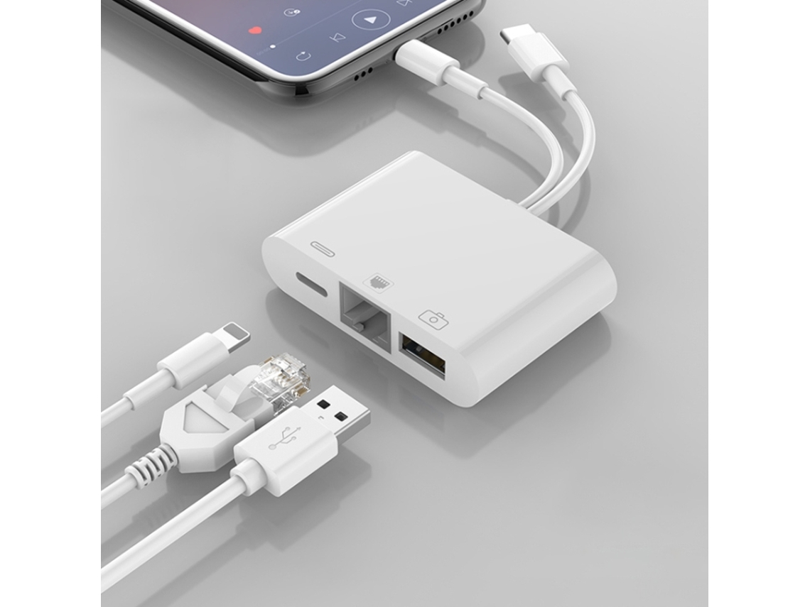 3 em 1 usb c / type c 8 pinos e adaptador de interface para carregamento XIAOMOYU