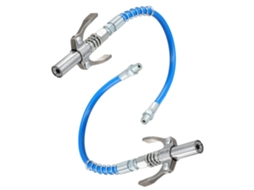 2 Peças De Conector De Graxa Com Alça Dupla 10000 Psi E 2 Mangueiras Flexíveis De 30,48 Cm Para Pistolas De Graxa 1/8'' Npt