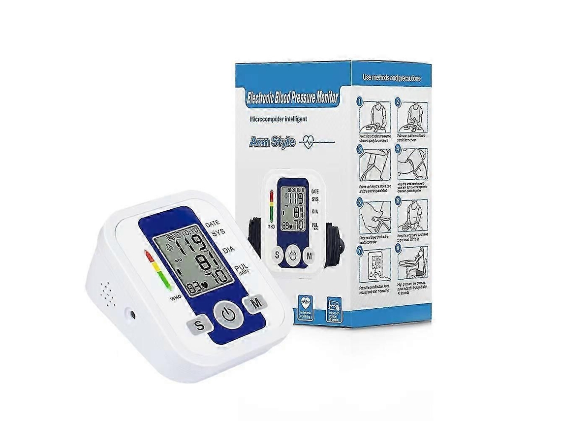 Monitor De Pressão Arterial Automático - Aparelho Digital De Pressão Arterial Para Uso Doméstico Em Idosos, Braçadeira De Braço Precisa, Visor Lc
