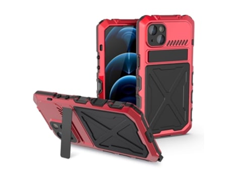 Suporte Casa Para Iphone 14 Plus R-just Silicone Anti-choque Vermelho