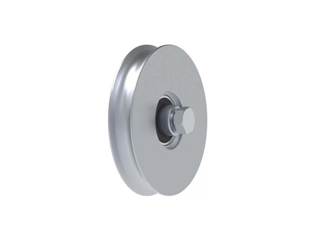 Roda Zincada para Portão com 1 Rolamento Canal em U FAC PORTÕES Va1301 60X21Mm 905030116