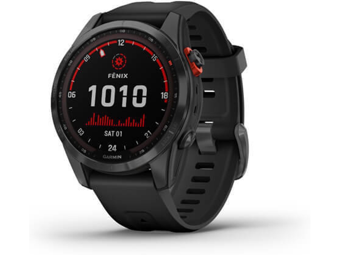 Relógio Desportivo GARMIN Fénix 7S Solar (Bluetooth - Até 14 dias de autonomia com Energia Solar - Preto)