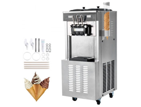 Máquina De Sorvete Profissional 34 44l/h Com 3 Sabores, Cubas Inox 9l E Painel De Led Tekmaquinas