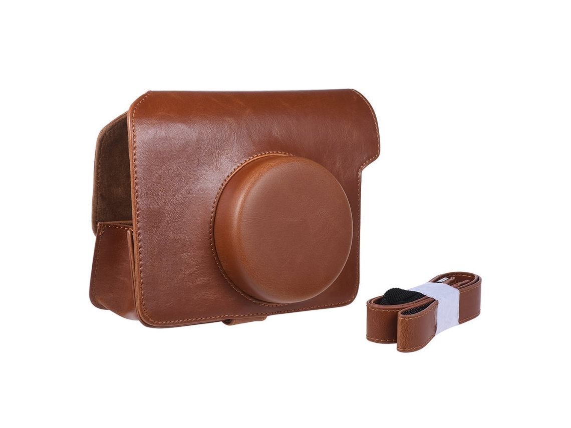 2026 funda de Cuero Pu para Cámara Fujifilm Instax Wide 300, Estilo Vintage Marrón Impermeable