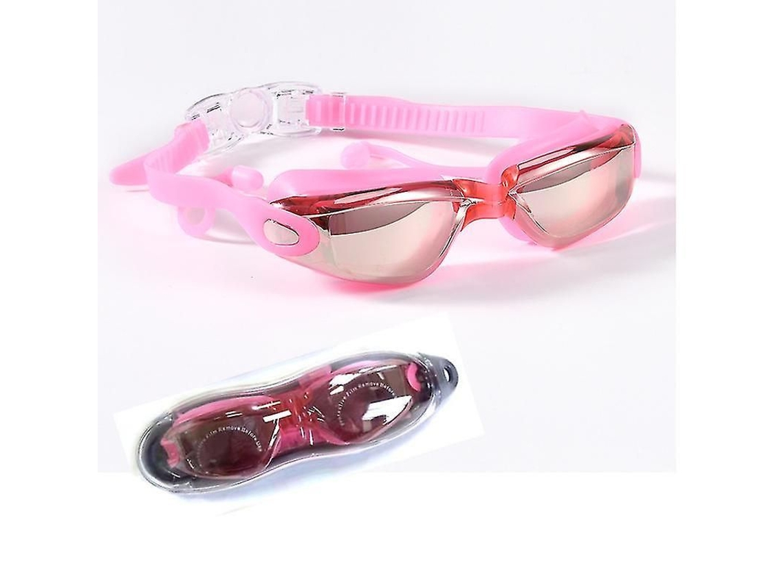 Óculos De Natação Anti-glare Para Adultos E Jovens, Ópticos Impermeáveis Anti-embaçamento Para Piscina Rosa
