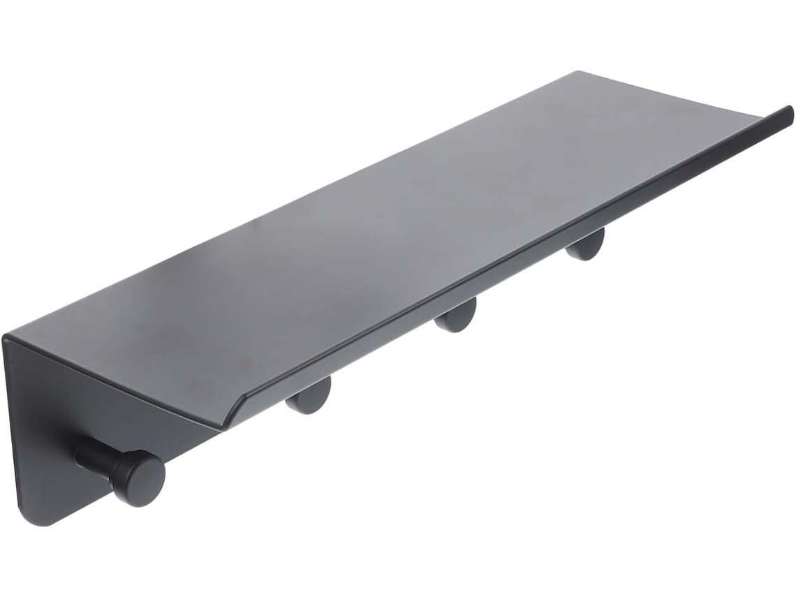 Suporte De Parede Preto Para Guardar Chaves, Roupas, Utensílios De Banheiro E Condimentos De Cozinha Gokoco