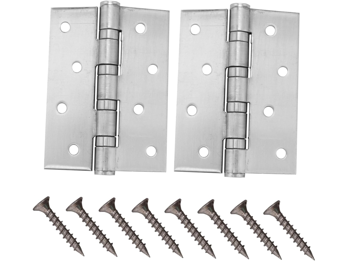 2 Dobradiças De Aço Inoxidável Para Portas Armários, Embutidas, Úteis