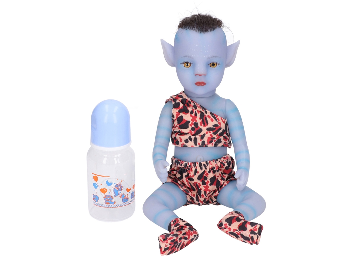 Muñeca Reborn De Desenhos Animados De 30,48 Cm Com Braços E Pernas Flexíveis De Silicone Macio Com Mamadeira Boneco Brinquedo Bonito