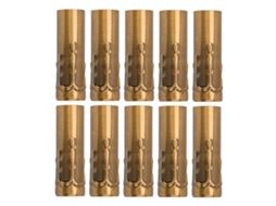 Rebe-10 Peças De Tubo Metálico E14 Para Porta-velas Base De Lâmpada Acessórios De Iluminação 25x80mm Ouro Bronze