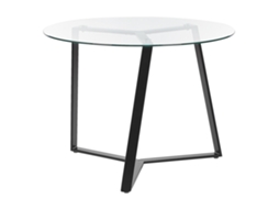 Mesa de jantar BELIANI Kebri de Vidro de segurança (temperado) Preto 100x100x74