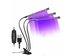 Luz De Crescimento Para Plantas Led De Duas Cabeças E Tiras Com Clipe Para Suculentas