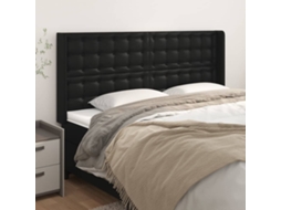 Cabecero con Alas de Polipiel 163x16x118/128 Cm Negro
