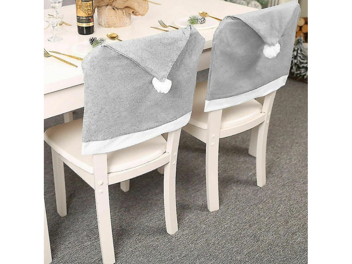 Fasst cubre Respaldo de Silla de Papá Noel para Navidad, Decoración de Mesa, Fiestas, Hogar, Hotel, Centros Comerciales