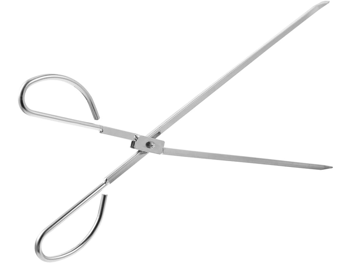 Pinça Para Carvão Vegetal Lurrose, Resistente E Feita Em Aço Inoxidável, Ideal Para Churrascos E Coleta De Lenha