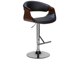 Banco de Bar Foley em Pele Sintética Walnuss/Schwarz CLP