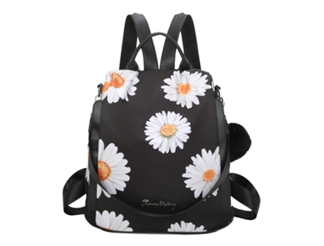 Mochila de Mulher OLIVIA WONG Antirroubo Impermeável Convertível Pompom Alça Decorativa
