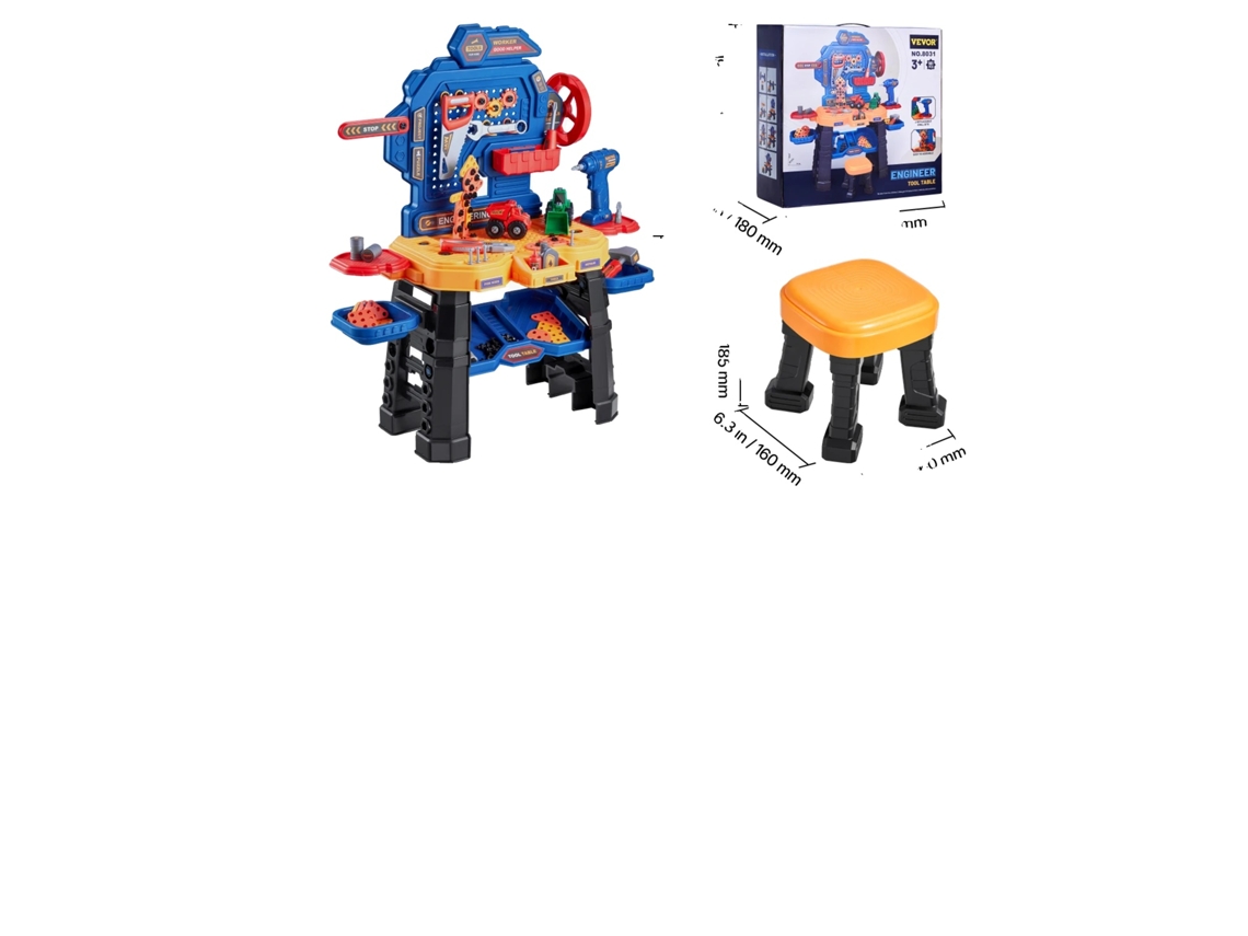 Bancada De Ferramentas Para Crianças, Conjunto De Acessórios De 181 Peças, Diversão De Role-playing Envolvente, 181pcs