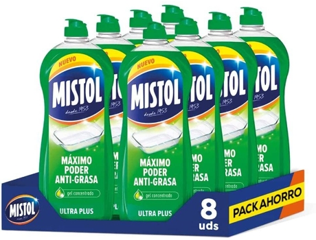 Detergente Loiça MISTOL Ultra Plus 8 Unidades (650 ml)