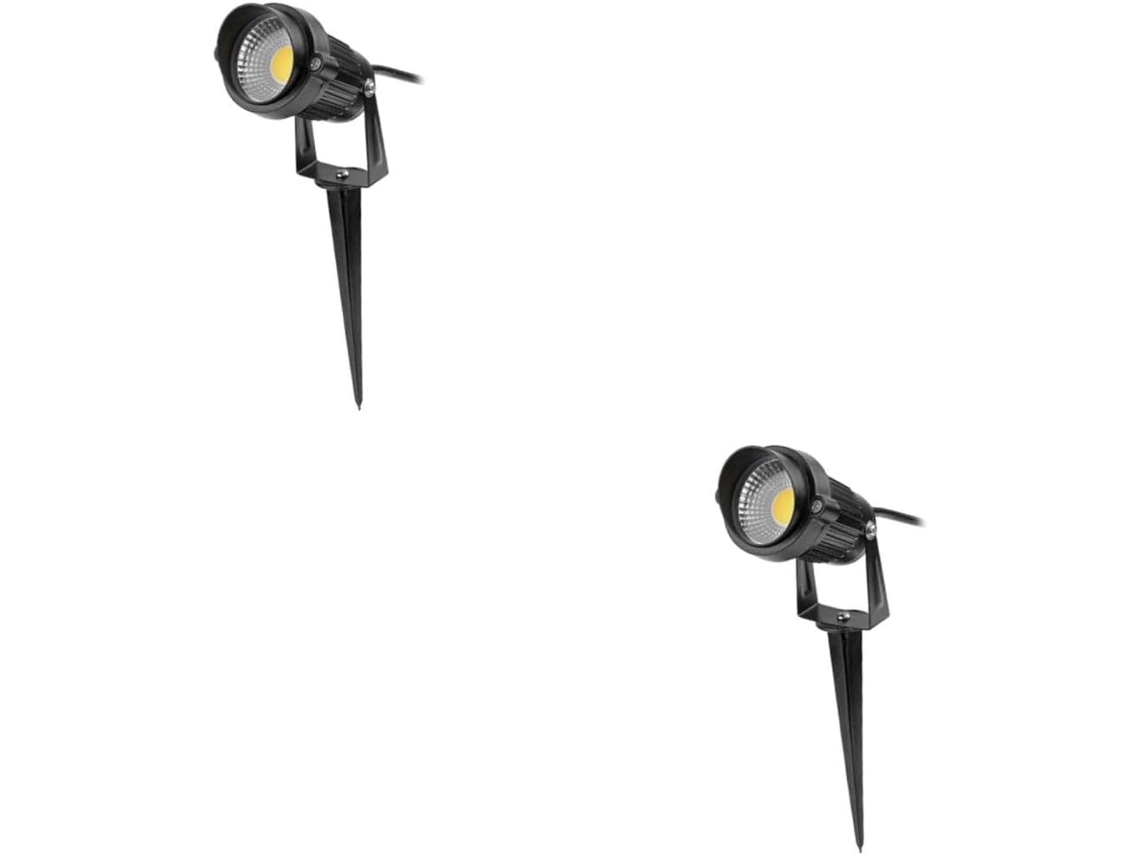 Conjunto de 2 Luminárias Led Externas Impermeáveis com Estacas para Gramado, Luz Quente para Caminho de Jardim SFUSHOS