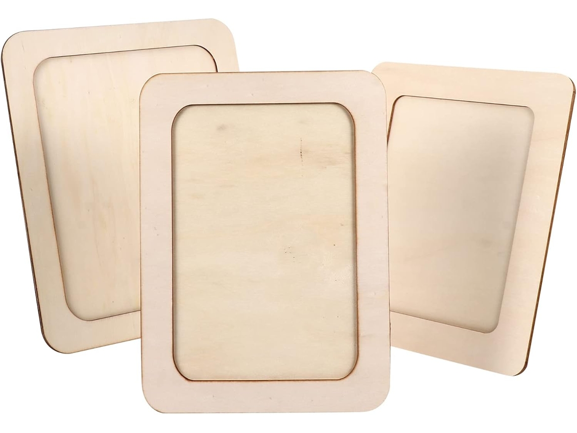 Conjunto 3 Peças Montar Molduras Fotos Incluindo Moldura Artística Suporte Exibir Ideal Lembranças Decorar Sua GOKOCO