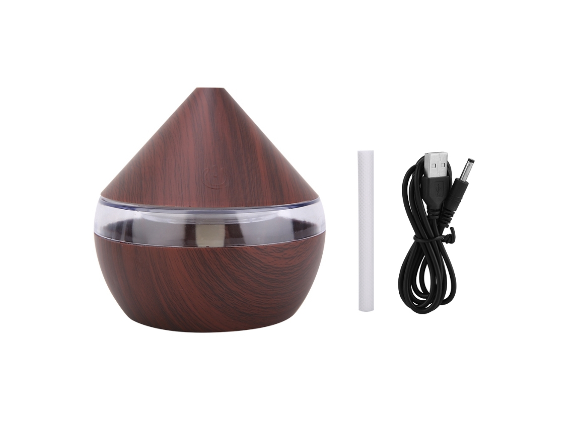 Laxiscreed Umidificador De Textura De Madeira Mini Silencioso E Portátil Com Aromaterapia Usb Para Escritório