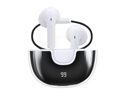 Fone De Ouvido Sem Fio Bluetooth, 120 Horas Em Espera, Ipx6 À Prova Dágua, Branco