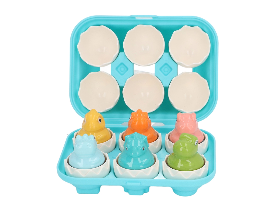 Mali 6pcs Brinquedo de Combinação de Formas em Ovo Educativo para Crianças com Caixa Df35