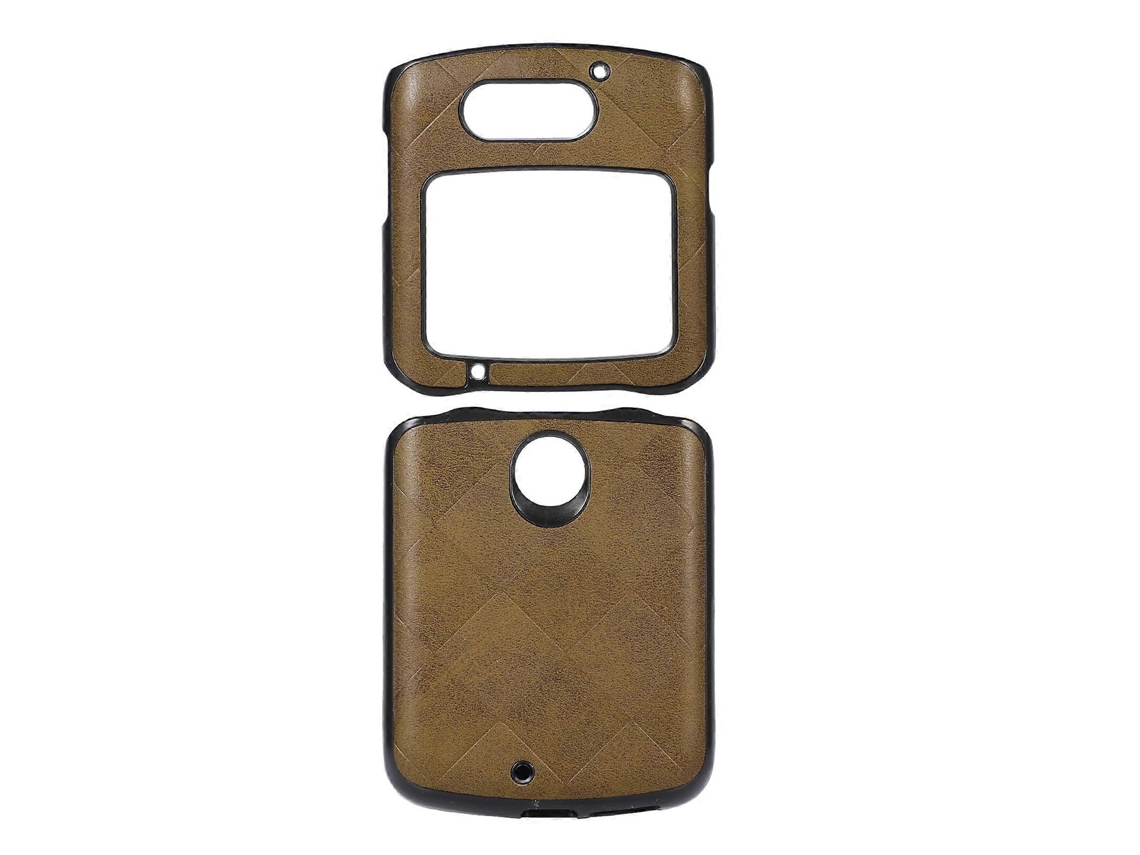 Capa De Celular Xadrez De Poliuretano Para Motorola Moto Razr 5g
