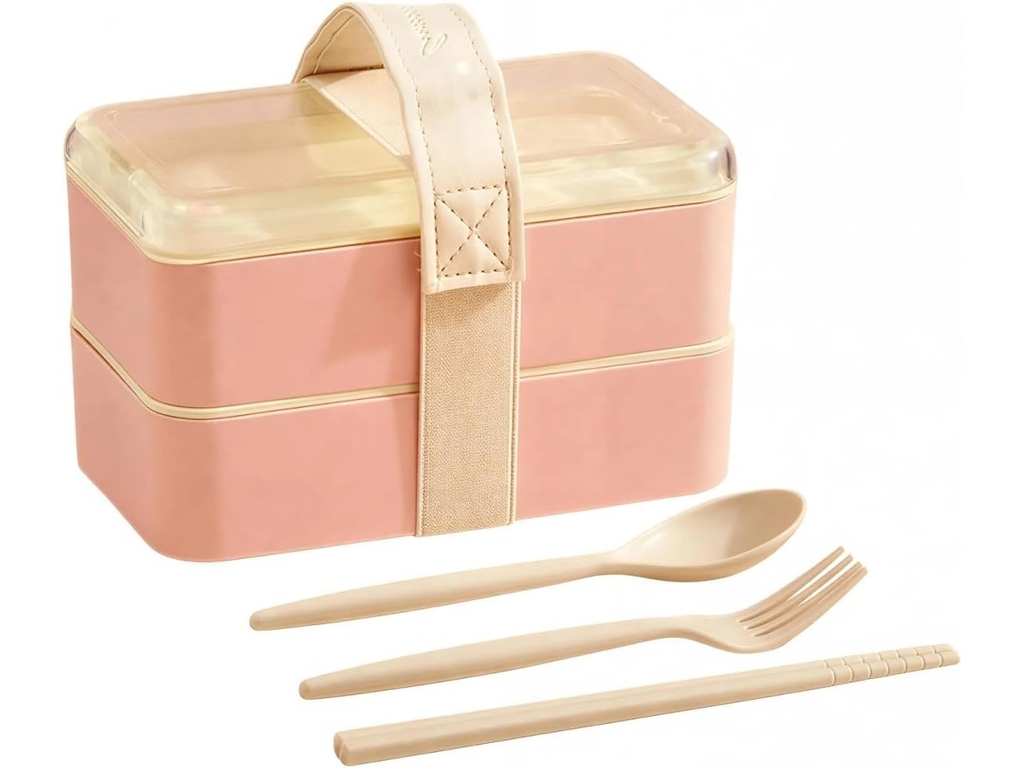 Com Compartimento À Prova De Vazamentos Vedação Silicone, Próprio Para Micro Ondas, Recipiente Para Alimentos De Camada