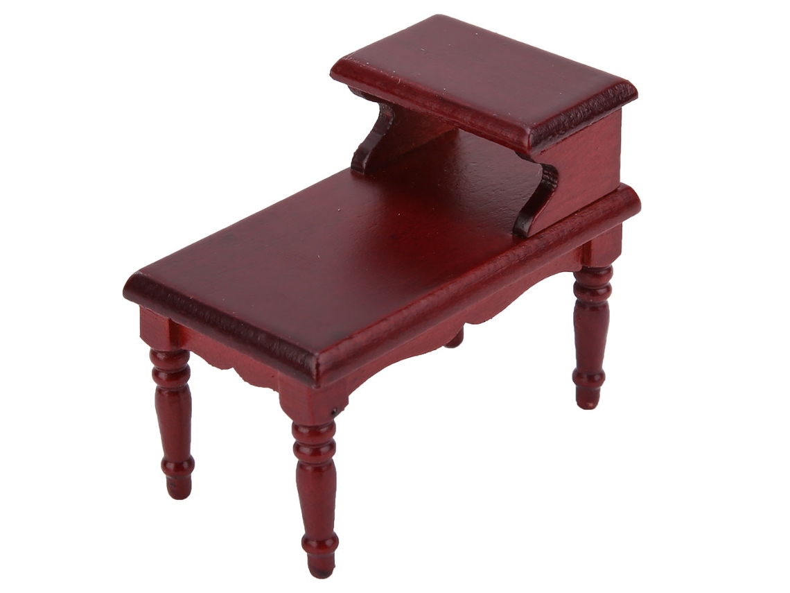 Mali mesa de Chá Miniatura 1:12 para Casa de Bonecas Móveis Decorativos em Madeira