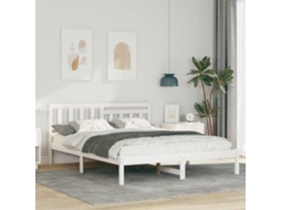 Vidaxl Estrutura Da Cama Com Cabeceira Branco 160 X 200 Cm