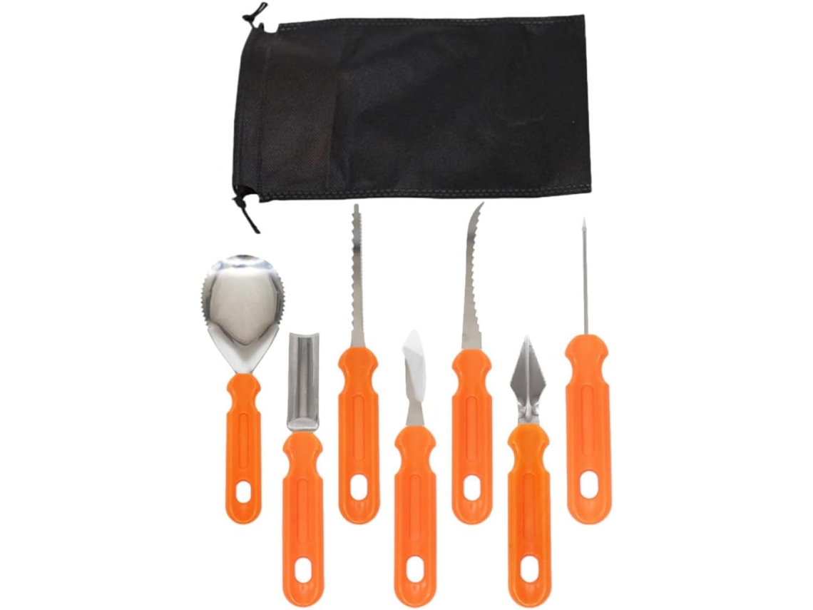 Kit Para Esculpir Abóboras De Halloween Com 7 Peças
