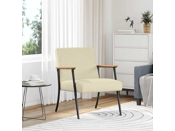 Vidaxl Poltrona Creme Tecido