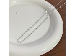 S925, Colar, Cadeado Simples com Detalhes Luminosos para Lábios, Estilo Japonês e Coreano, Cor Nude MDUG (prata Branco)